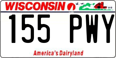 WI license plate 155PWY