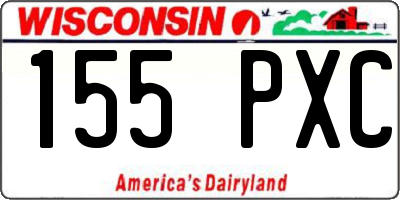 WI license plate 155PXC