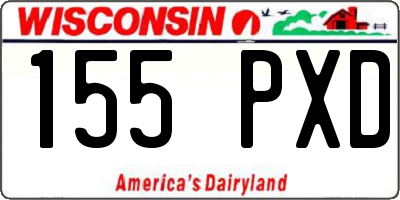 WI license plate 155PXD