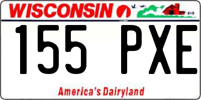 WI license plate 155PXE