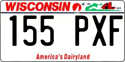 WI license plate 155PXF