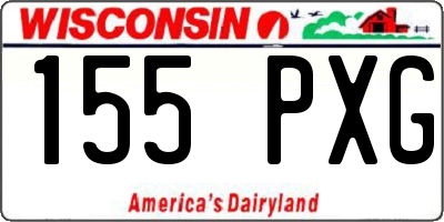 WI license plate 155PXG