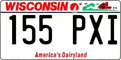 WI license plate 155PXI