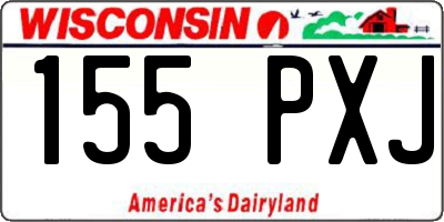 WI license plate 155PXJ