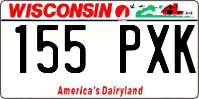 WI license plate 155PXK