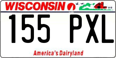 WI license plate 155PXL