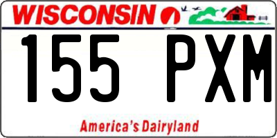 WI license plate 155PXM
