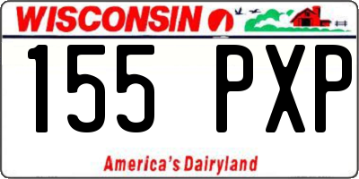 WI license plate 155PXP