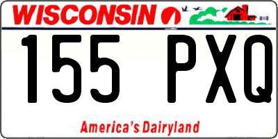 WI license plate 155PXQ