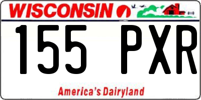 WI license plate 155PXR