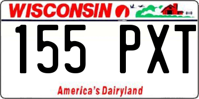 WI license plate 155PXT