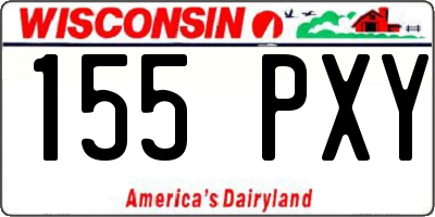 WI license plate 155PXY
