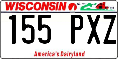 WI license plate 155PXZ