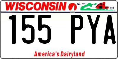 WI license plate 155PYA