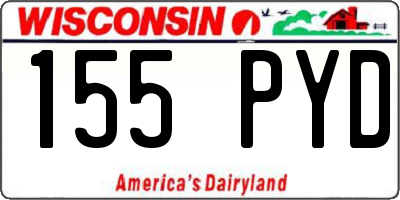 WI license plate 155PYD