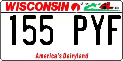 WI license plate 155PYF