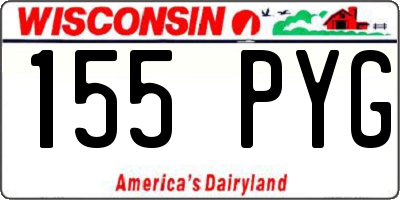 WI license plate 155PYG