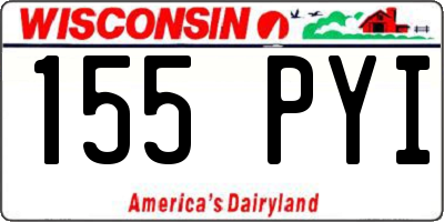 WI license plate 155PYI