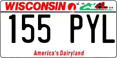WI license plate 155PYL