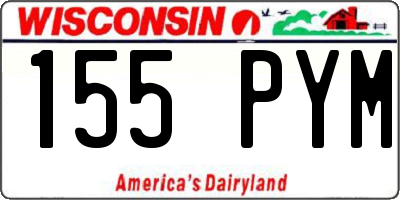 WI license plate 155PYM