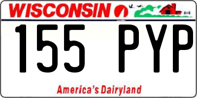 WI license plate 155PYP