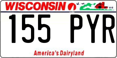 WI license plate 155PYR