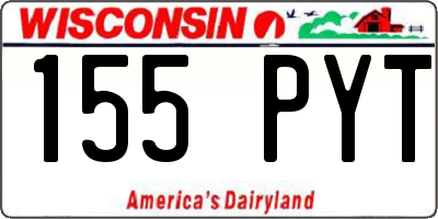 WI license plate 155PYT