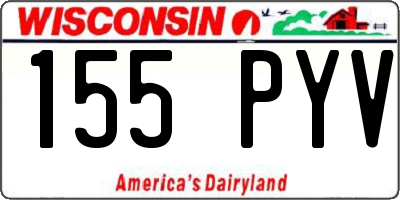 WI license plate 155PYV