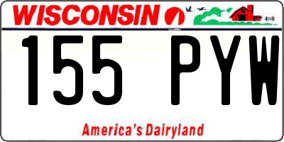 WI license plate 155PYW