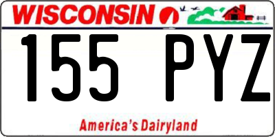 WI license plate 155PYZ