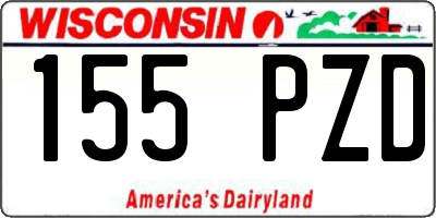 WI license plate 155PZD