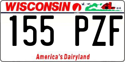 WI license plate 155PZF