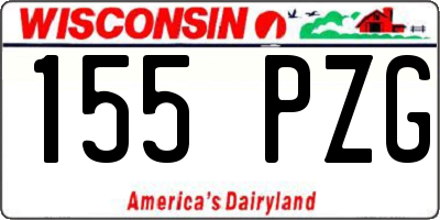 WI license plate 155PZG