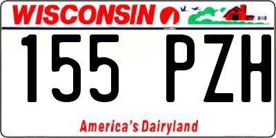 WI license plate 155PZH