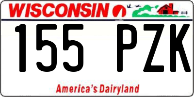 WI license plate 155PZK