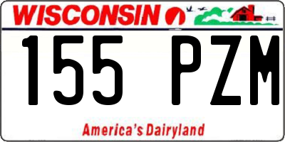 WI license plate 155PZM