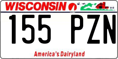 WI license plate 155PZN