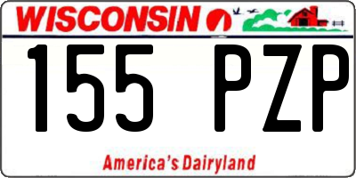 WI license plate 155PZP