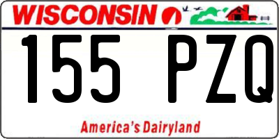 WI license plate 155PZQ