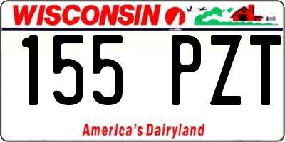 WI license plate 155PZT