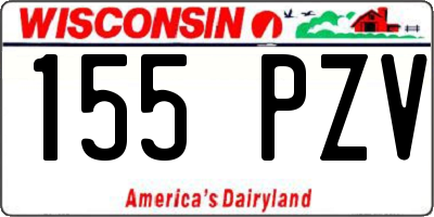 WI license plate 155PZV