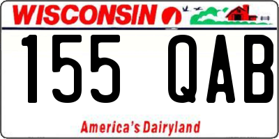 WI license plate 155QAB