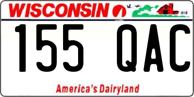 WI license plate 155QAC