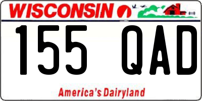 WI license plate 155QAD