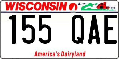 WI license plate 155QAE