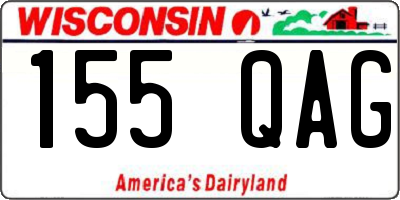 WI license plate 155QAG