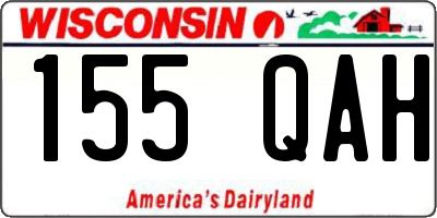 WI license plate 155QAH