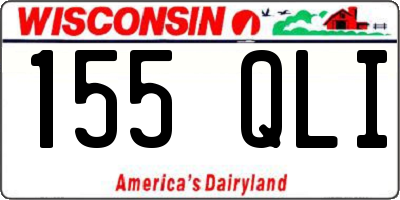 WI license plate 155QLI