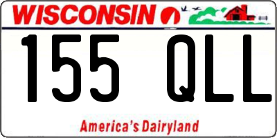 WI license plate 155QLL