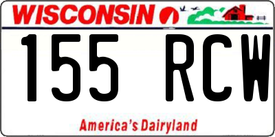 WI license plate 155RCW